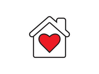Icon a house representation, isolated against a clean background. This simple vector symbol evokes a sense of warmth and security, embodying the concept of home.