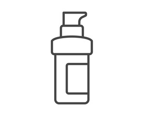 Obraz premium Vector icons of beauty, cosmetics and care. Bottle, jar, shower gel, face cream, body lotion, spray, ointment, paste.
