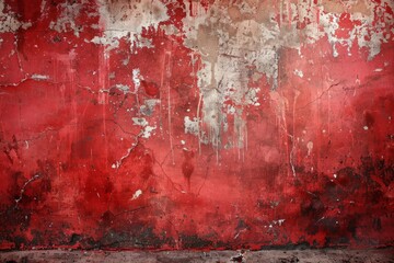 Vector illustration red grunge texture background, silhouette creativity red paint background with ink-black stain design. Beautiful simple AI generated image in 4K, unique.