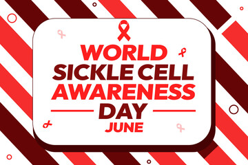 Sickle Cell Awareness Day is observed on the 19th of June every year around the world, background design