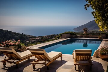 Serenity Embodied: A Hillside Mediterranean Villa Nestled Amidst Olive Groves with a Stunning Sea View