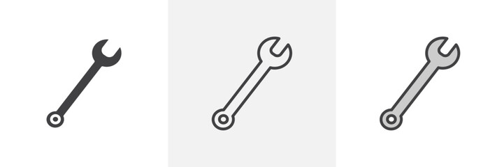 Repair Tool Icon Set. Visuals for Mechanics and Tool Use.