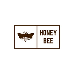Honey bee logo template illustration vector graphic