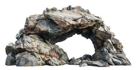 Majestic artificial rock archway, cut out