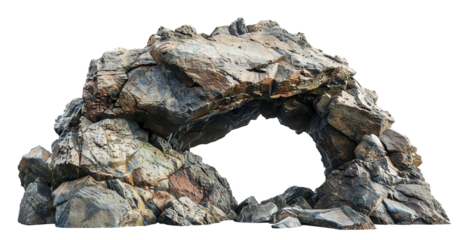 Majestic artificial rock archway, cut out