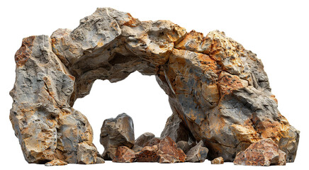 Majestic artificial rock archway, cut out