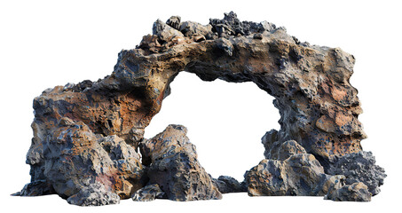 Majestic artificial rock archway, cut out