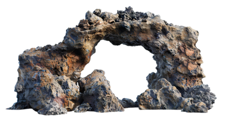 Majestic artificial rock archway, cut out