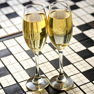 Shampain glasses with love