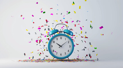 new year celebration clock time alarm 