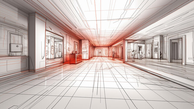 Scketch interior design