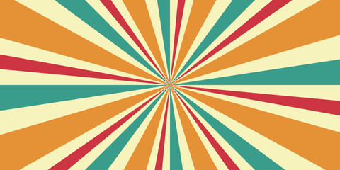 Classic vintage rays sunburst retro background. vector background template retro vintage style