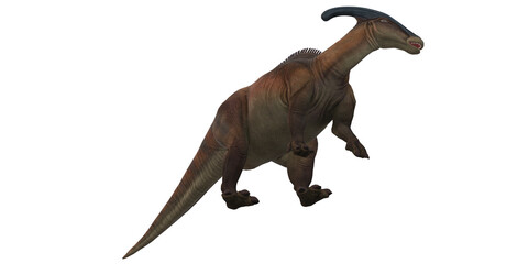Parasaurolophus on a Transparent Background