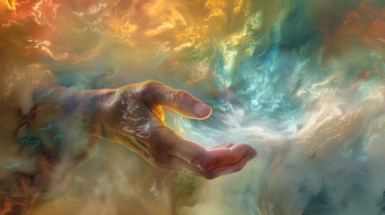Fototapeta premium Diversity of the mind, old person’s mind, elders with Alzheimer, telepathic communication fantasy and concept of mind