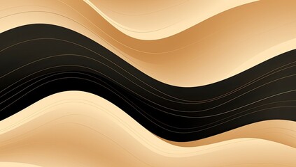 luxurious black lines on a dark background with golden accents