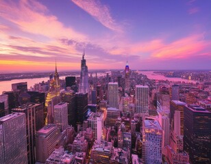 New York in linker Ansicht - Manhattan in schönem Licht