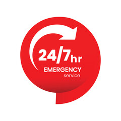 24 hour everyday open service sticker template 
