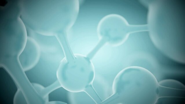Concept bio oxygen. Biotechnology abstract connects neurons. Biotech genetic therapy. Science and technology in the world of cells and microorganisms. 3d render