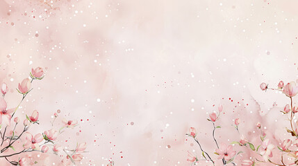 Elegant floral background with a soft pink color palette