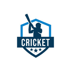 Cricket logo vector template design