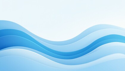 Dreamy Flow: Abstract 3D Wave in Blue and White"