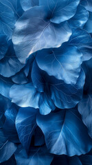 blue flower leaves background
