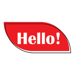  Hello. Banner, speech bubble, poster and sticker concept with text. Greet and hello symbol. Vector Illustration, Speech Bubble. eps 10