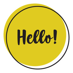  Hello. Banner, speech bubble, poster and sticker concept with text. Greet and hello symbol. Vector Illustration, Speech Bubble. eps 10