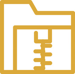 folder icon with zip and exclamation sign