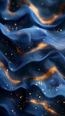 blue with gold lines abstract background