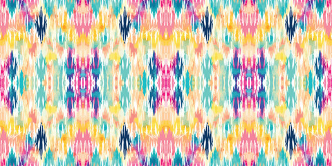 Fototapeta premium Seamless batik pattern,Seamless tribal batik pattern,and Seamless colorful pattern resemble ethnic boho, Aztec,and ikat styles.designed for use in wallpaper,fabric,curtain,carpet,Batik Embroidery