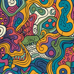 doodle seamless pattern