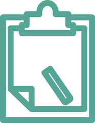 clipboard icon with pencil sign