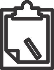 clipboard icon with pencil sign