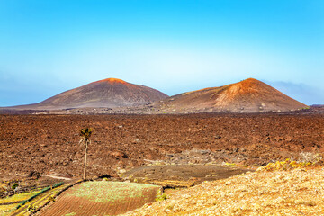 Volcanic landscape, Island Lanzarote, Canary Islands, Spain, Europe.
