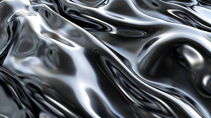 Metallic abstract wavy liquid background layout