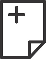 Fototapeta premium notebook page icon with folded corner