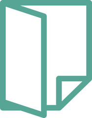 notebook page icon with folded corner