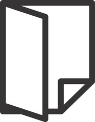 notebook page icon with folded corner