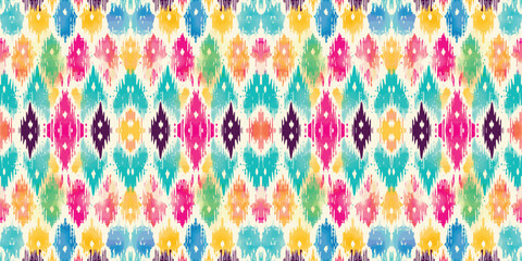 Seamless batik pattern,Seamless tribal batik pattern,and Seamless colorful pattern resemble ethnic boho, Aztec,and ikat styles.designed for use in wallpaper,fabric,curtain,carpet,Batik Embroidery