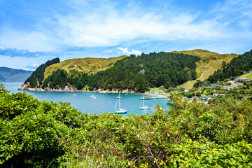 French Pass Village, Marlborough Sounds, South Island, New Zealand, Oceania.