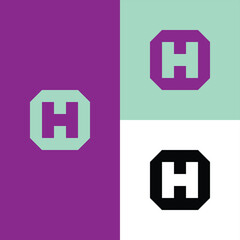 modern letter H logo, simple letter H logo.
