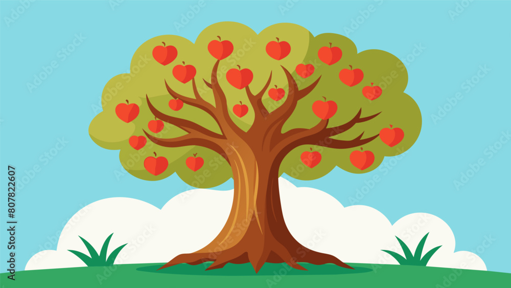 Poster the tree of wisdom with its thick trunk and wise weathered bark stands proudly in the heart of the o