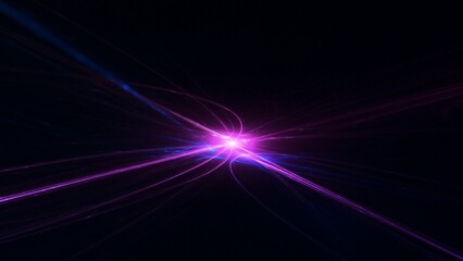energievoll leuchtender dynamischer Lichtschweif, heller Stern, Energie, Strom, Stärke, kraftvoll, Laser, schnelles Internet, Licht, Technologie, Wissenschaft, violett, lila, pink
