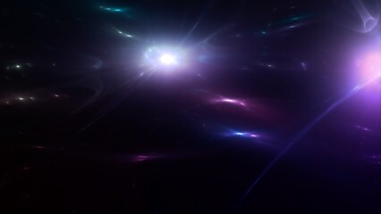 Futuristischer violetter Lichteffekt in hell leuchtender Energiestruktur. Geschwindigkeitseffekt. Abstrakte leuchtende Lichtlinien, bewegte Energiestrahlen, innovativ, Technologie, Wissenschaft