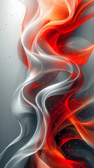 abstract red background with smoke waves 