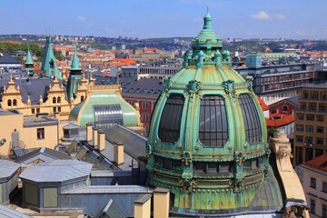 Prague Municipal House - Obecni Dum. Landmarks of Czech Republic.