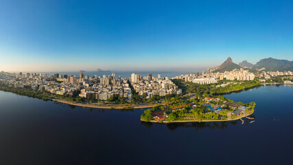 Aerial View of Ipanema and Leblon Districts in Rio de Janeiro City © Donatas Dabravolskas