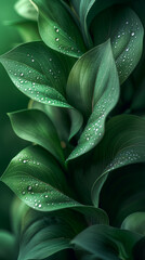 close up of a plant develop a visually dynamic backdrop using abstract green