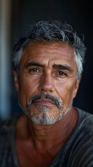 Fototapeta premium Portrait of a 45 year old Hispanic male, ideal for diverse representation in media and advertising